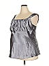 Liz Lange Maternity for Target 100% Polyester Metallic Silver Sleeveless Blouse Size XXL - photo 1