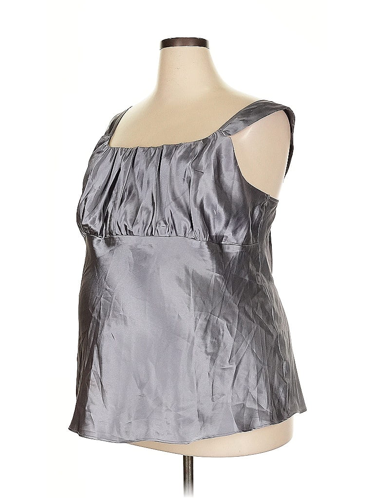 Liz Lange Maternity for Target 100% Polyester Metallic Silver Sleeveless Blouse Size XXL - photo 1