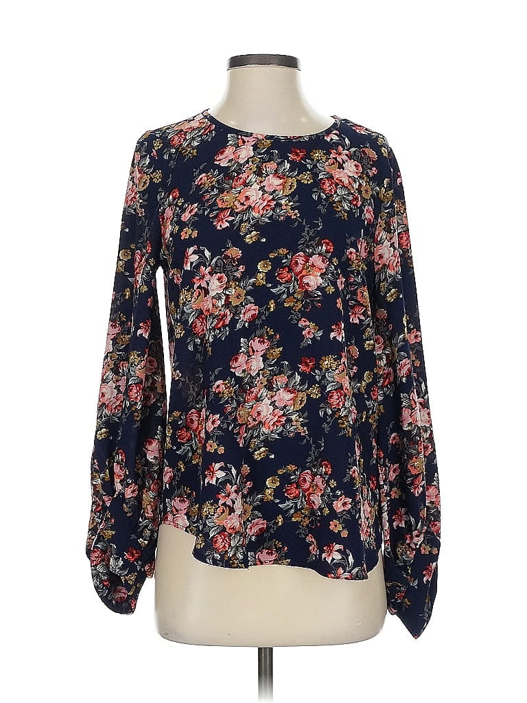 Pre-owned Pleione Long Sleeve Blouse In Blue