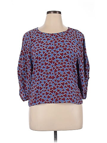 Maeve 3/4 Sleeve Silk Top (view 1)