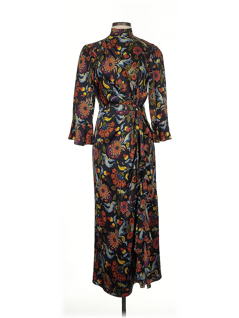 Cinq à Sept 100 Silk Paisley Black Casual Dress Size 4 69 off ThredUp