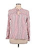 Ann Taylor LOFT Stripes Red Long Sleeve Blouse Size XL - photo 1