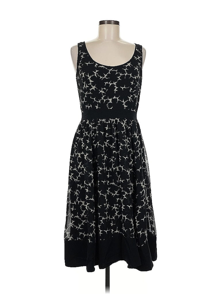 Spiegel 100% Silk Stars Black Casual Dress Size 8 - photo 1