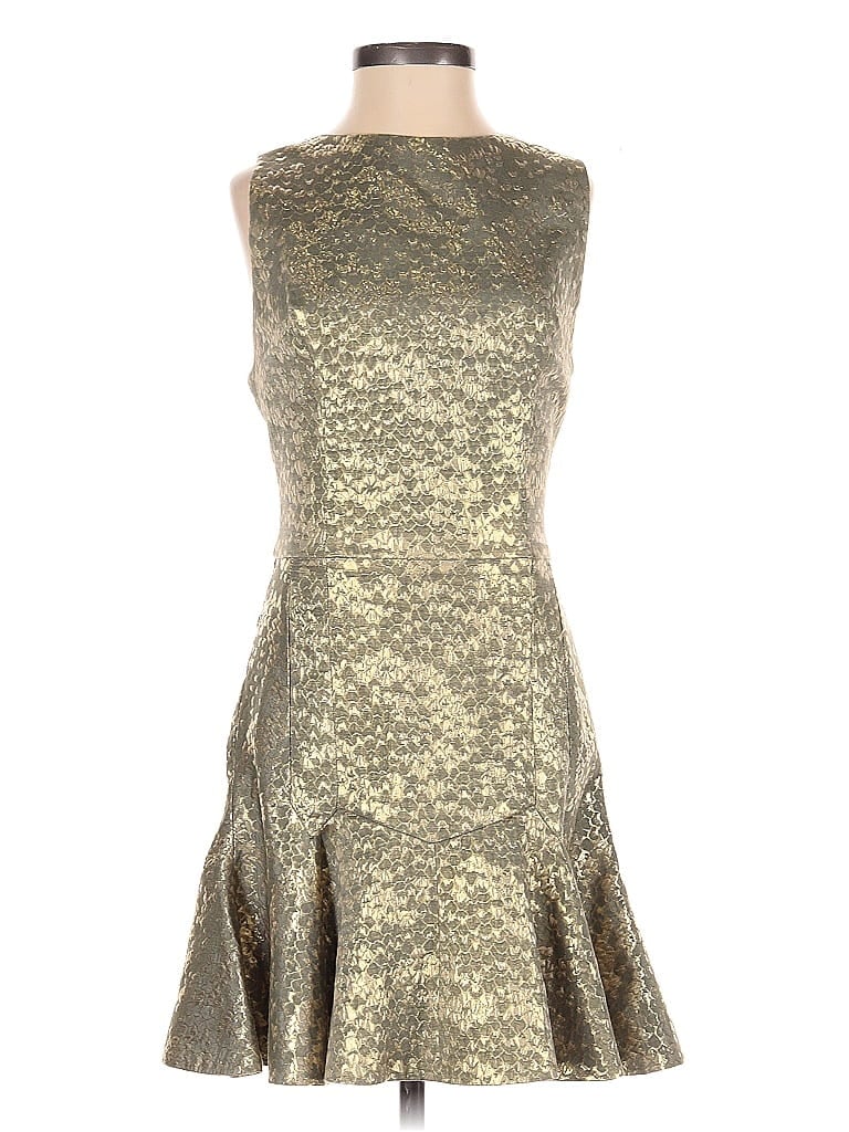 Pre-owned Bec & Bridge Cocktail Dress In Gold