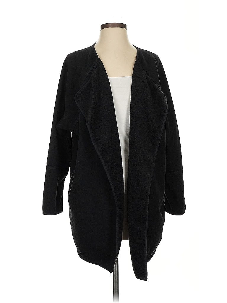 Pre-owned Athleta Cardigan Sweater In Black