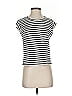 The Great. 100% Cotton Stripes Ivory Short Sleeve T-Shirt Size S - photo 1