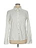 St. John Sport Stripes Ivory Long Sleeve Button-Down Shirt Size XL - photo 1