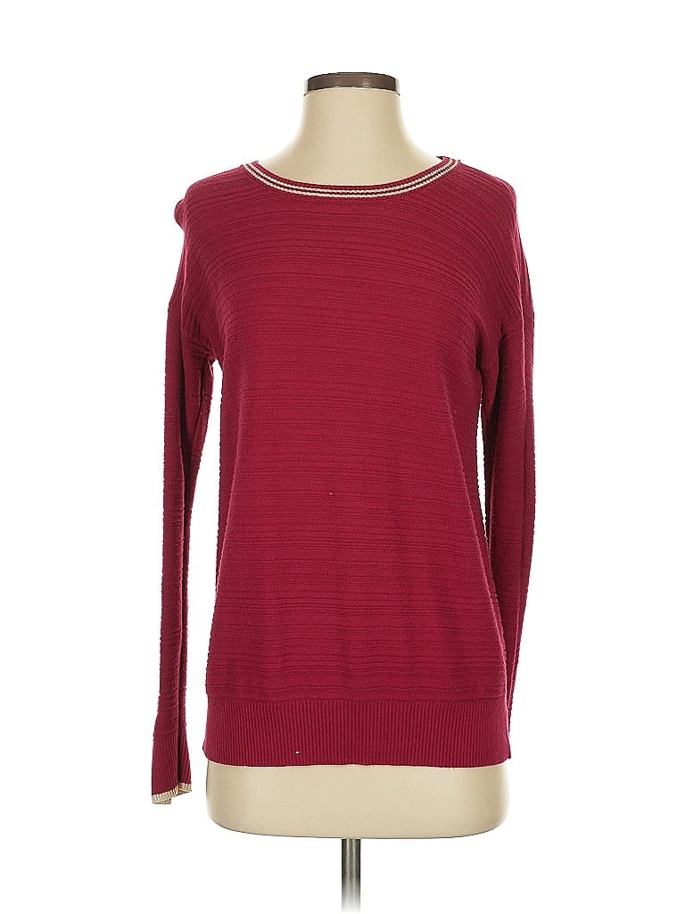 Pre-owned Ann Taylor Loft Outlet Pullover Sweater In Burgundy