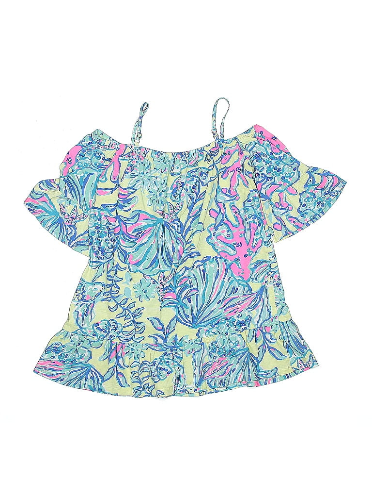 Lilly Pulitzer Collared Dress, Blue Multi Girls Size XL (12/14) main image 0