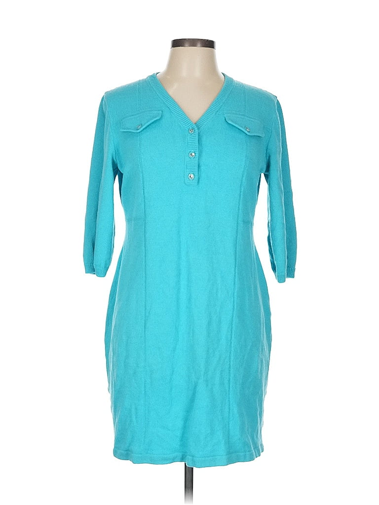 St. John Sport Teal Casual Dress Size L - photo 1