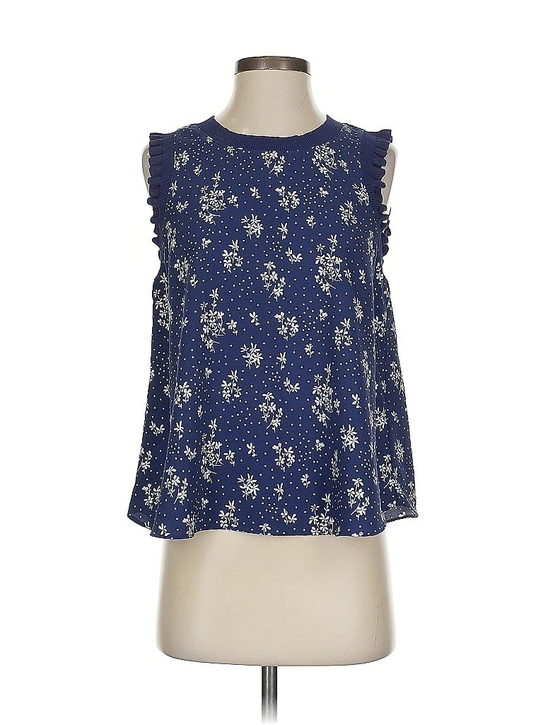 Pre-owned Rachel Zoe Tjx Sleeveless Blouse In Blue