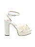 Loeffler Randall Floral White Ivory Heels Size 7 - photo 1