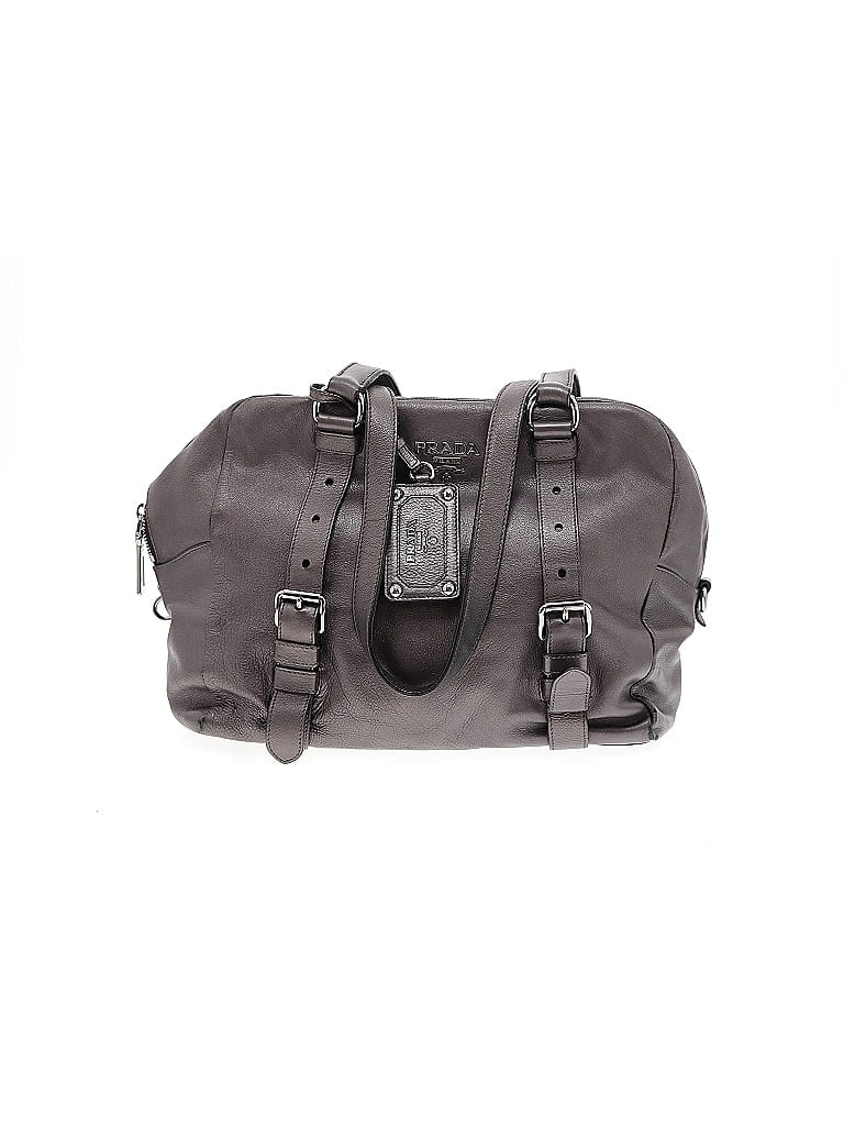 Prada 100% Leather Gray Leather Shoulder Bag One size - photo 1