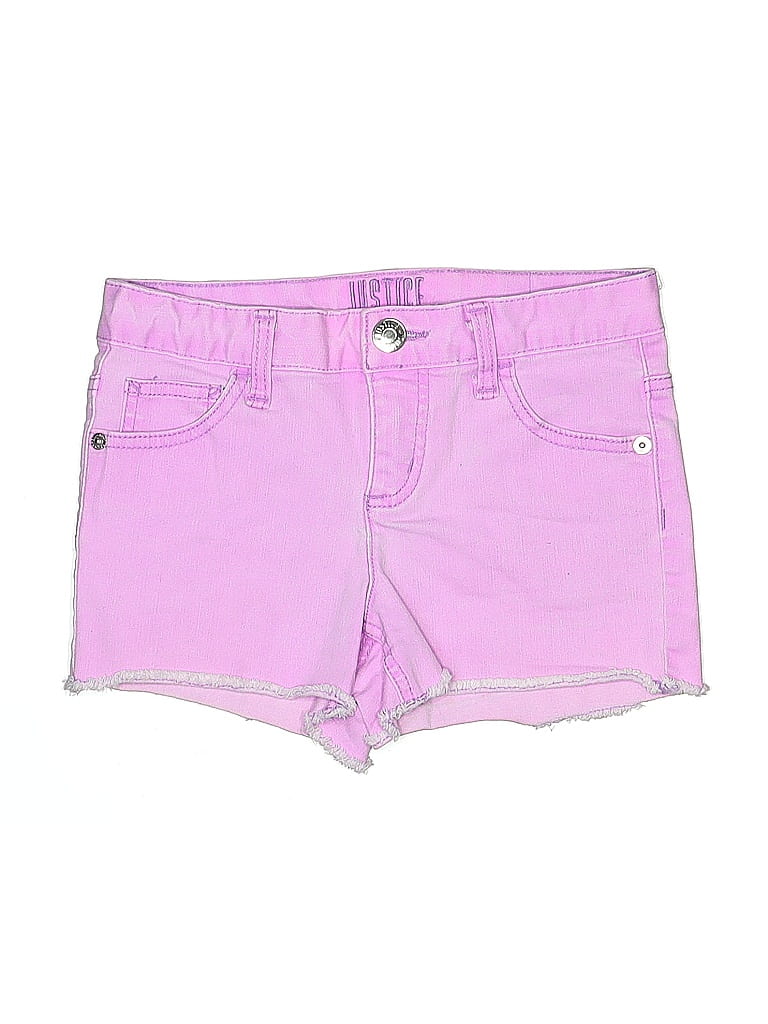 Justice Purple Denim Shorts Size 10 - photo 1