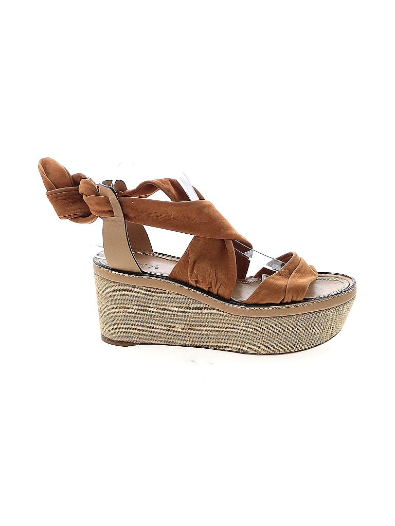 Chloé Brown Tan Wedges Size EU 39 1/2 - photo 1