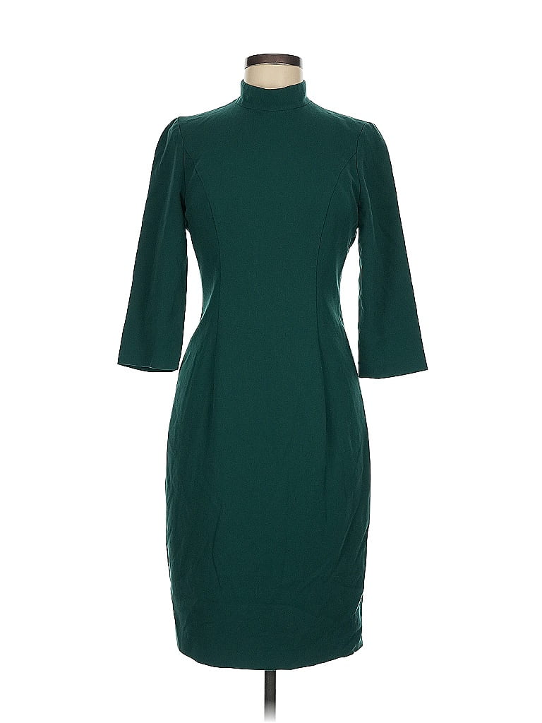 Black Halo Solid Green Cocktail Dress Size 6 - photo 1