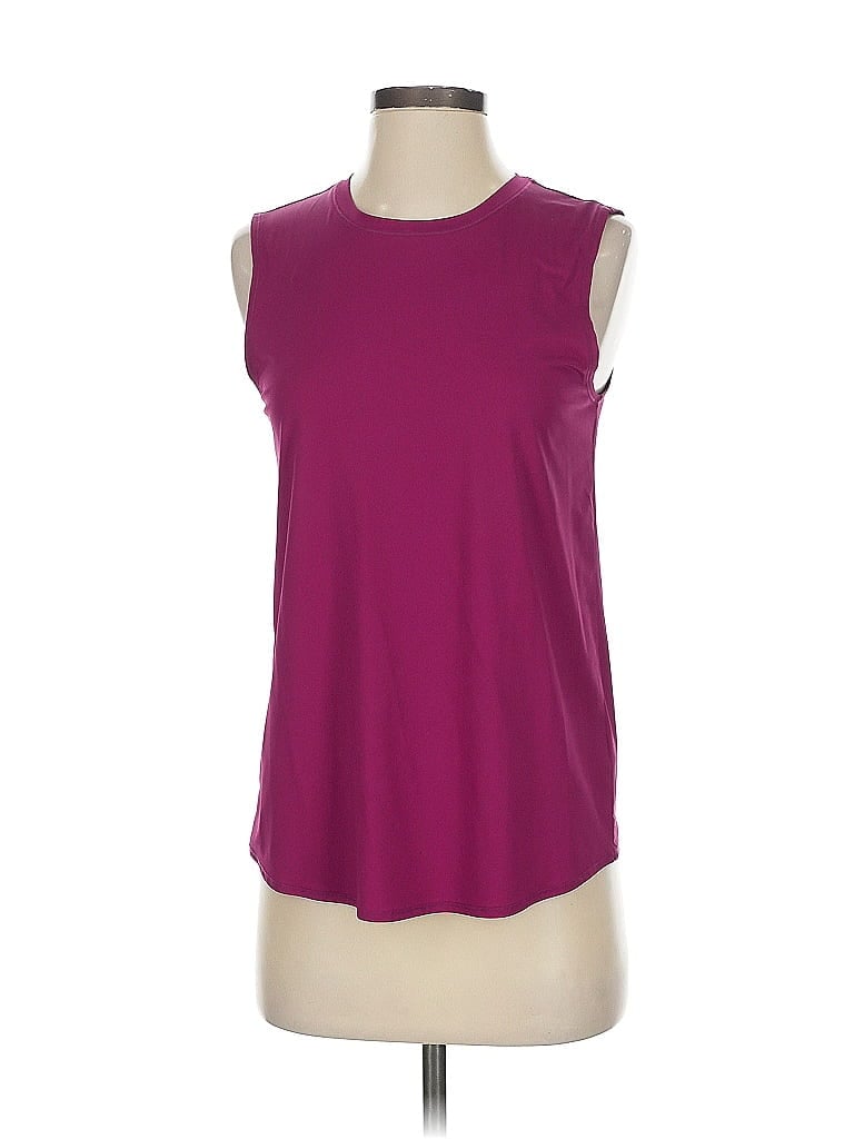 Pre-owned Athleta Sleeveless T-shirt In Burgundy