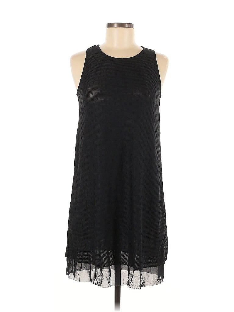 Oiselle Solid Black Casual Dress Size 6 - photo 1