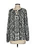NYDJ 100% Recycled Polyester Silver Long Sleeve Blouse Size S - photo 1
