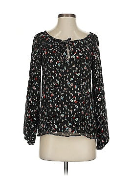 Sézane Long Sleeve Silk Top