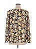 Ann Taylor LOFT 100% Polyester Gold Long Sleeve Blouse Size XL - photo 2