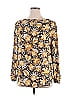 Ann Taylor LOFT 100% Polyester Gold Long Sleeve Blouse Size XL - photo 1