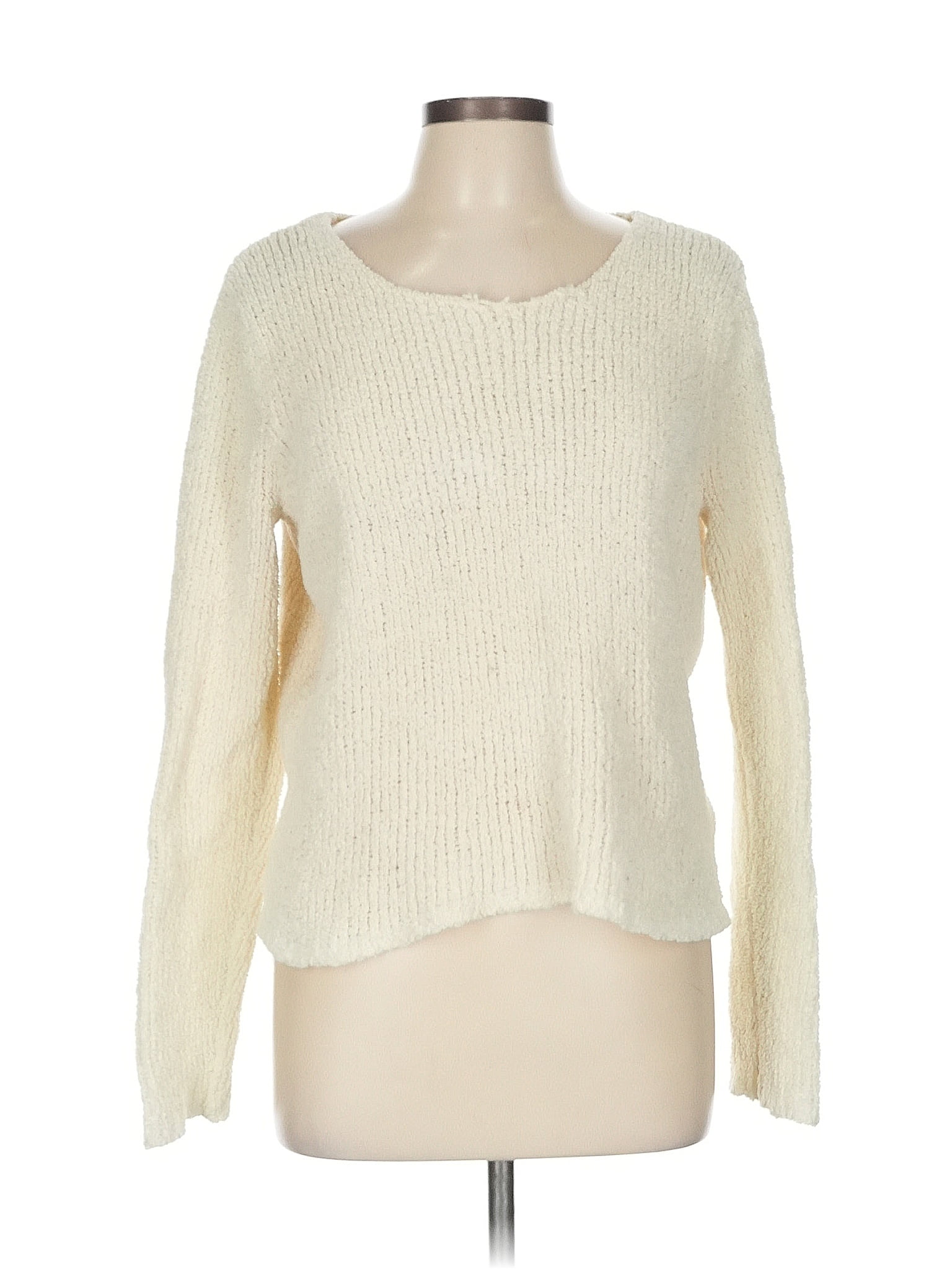 Forever 21 100% Polyester Ivory Pullover Sweater Size L