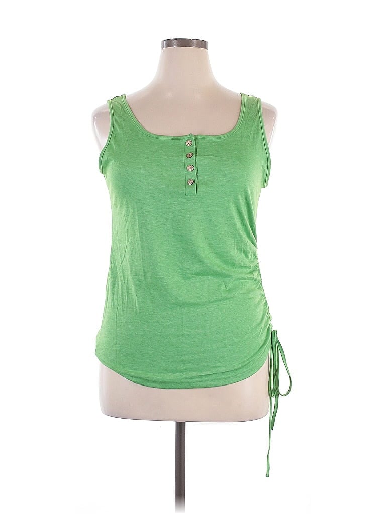 Pre-owned Unbranded Tank Top Green Strapless Neckline Tops