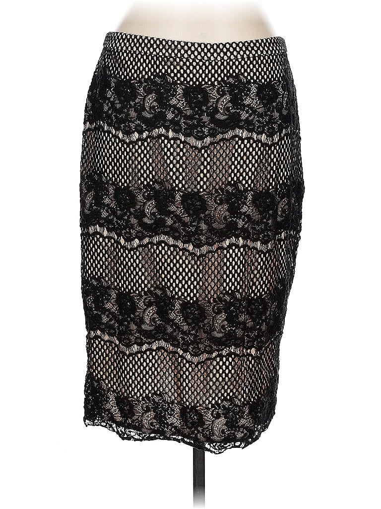 Eva Mendes by New York & Company Animal Print Black Formal Skirt Size 12 - photo 1