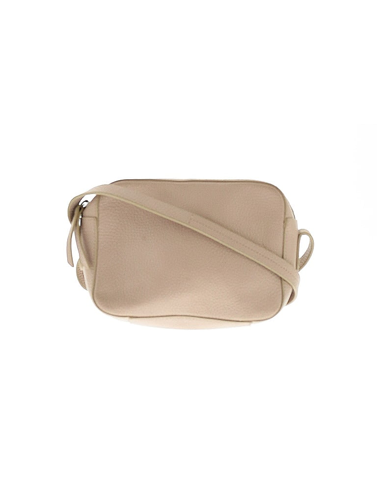 J.Crew Factory Store 100% Leather Solid Ivory Tan Leather Crossbody Bag One size - photo 1