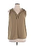 Catherine Malandrino 100% Polyester Tan Sleeveless Blouse Size XL - photo 1