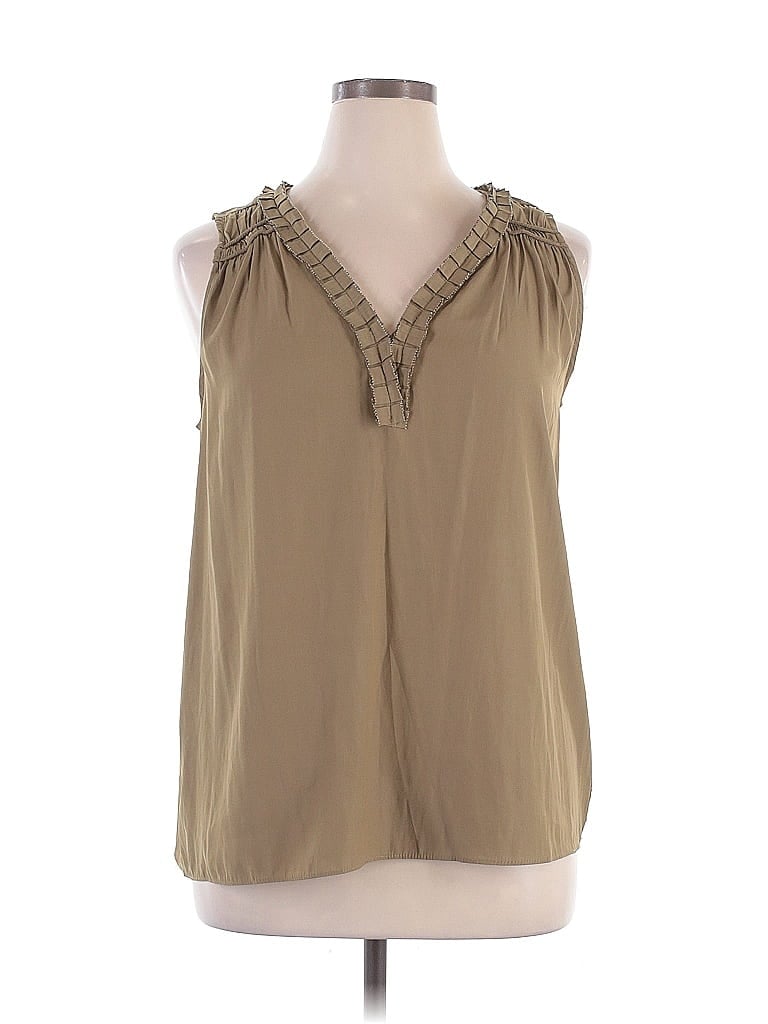 Catherine Malandrino 100% Polyester Tan Sleeveless Blouse Size XL - photo 1