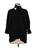 J.W. Anderson Black 3/4 Sleeve Button-Down Shirt Size 8 - photo 1