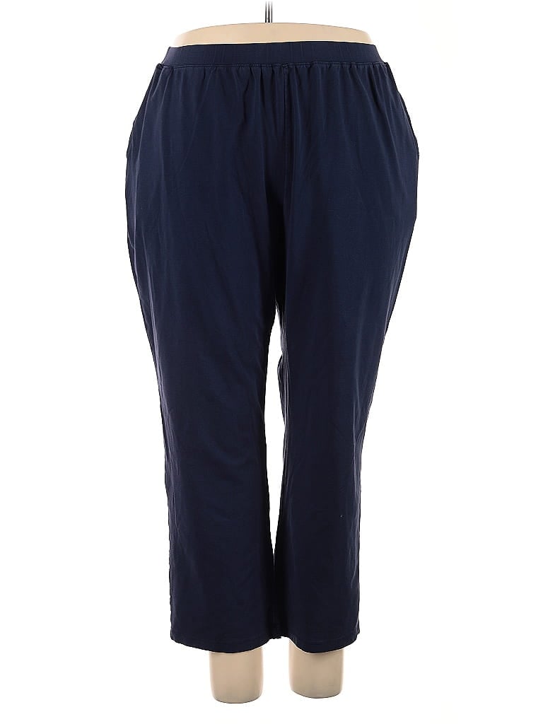 Catherines Solid Blue Casual Pants Size 2X (petite) - photo 1
