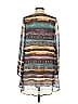 Lavender Brown 100% Polyester Print Teal Blue Casual Dress Size XS - photo 2
