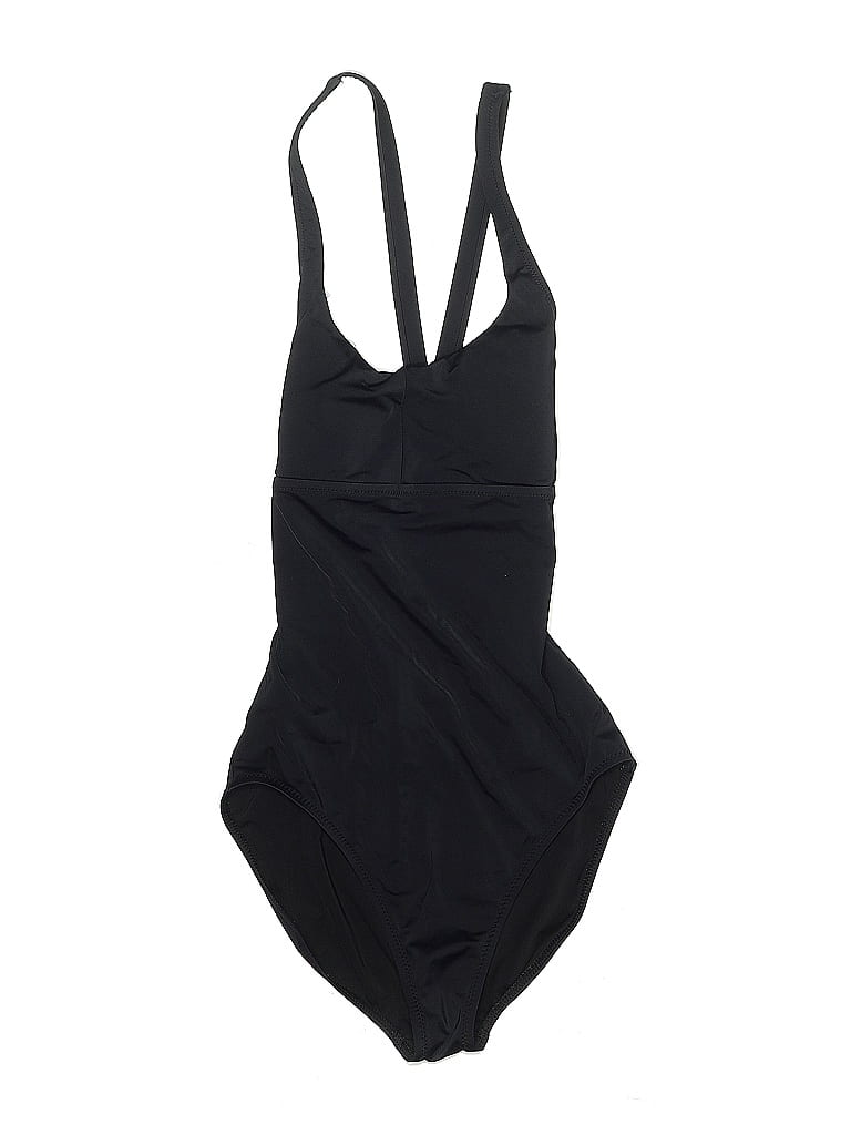 Oiselle Solid Black One Piece Swimsuit Size S - photo 1