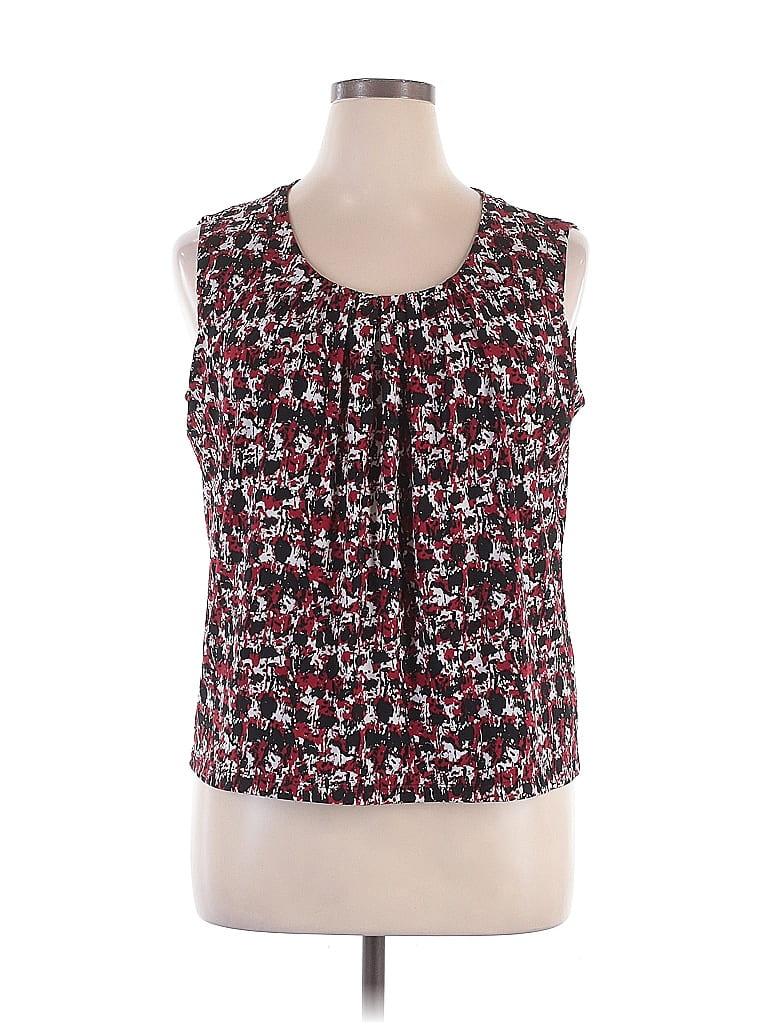 Kasper Red Sleeveless Blouse Size XL - photo 1