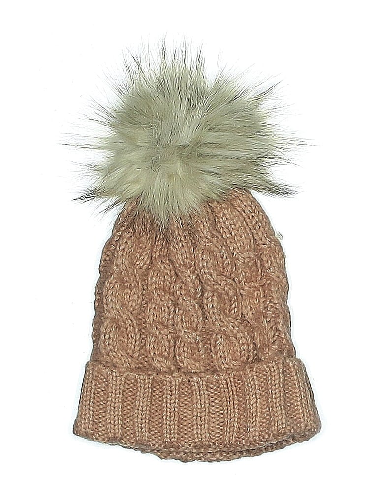 Pre-owned Unbranded Beanie Hat In Brown