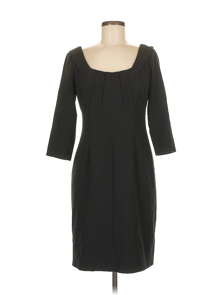 David Meister Solid Black Cocktail Dress Size 6 - photo 1