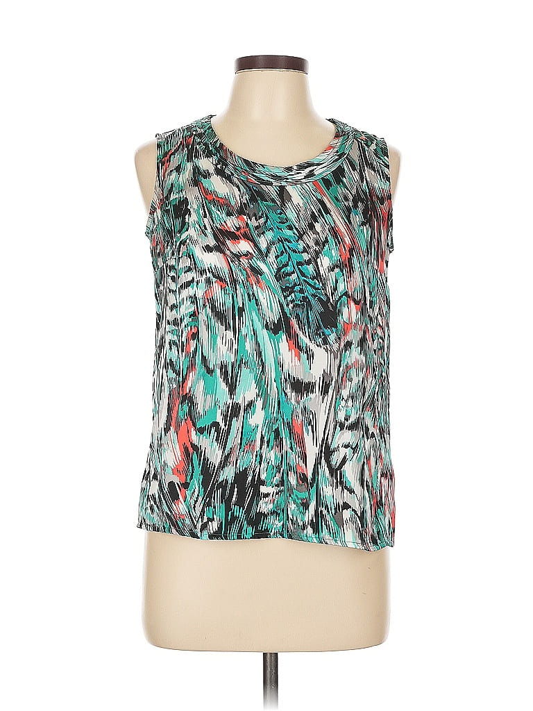 Kasper Teal Sleeveless Blouse Size S - photo 1