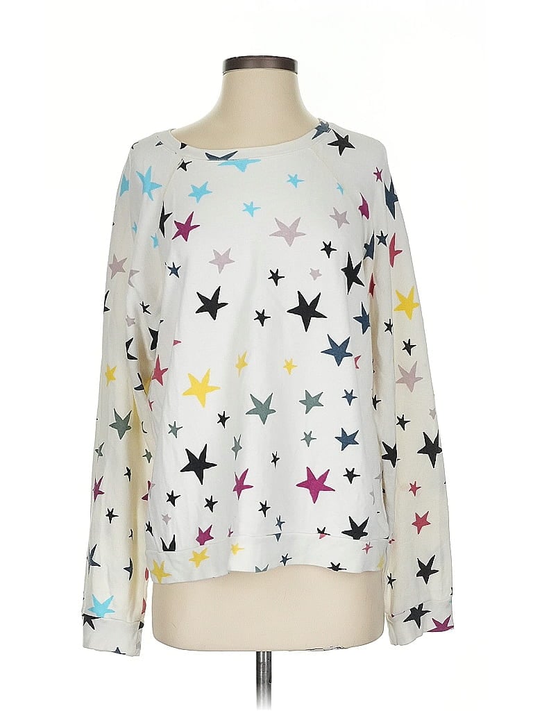 Monrow Stars White Pullover Sweater Size XS - photo 1