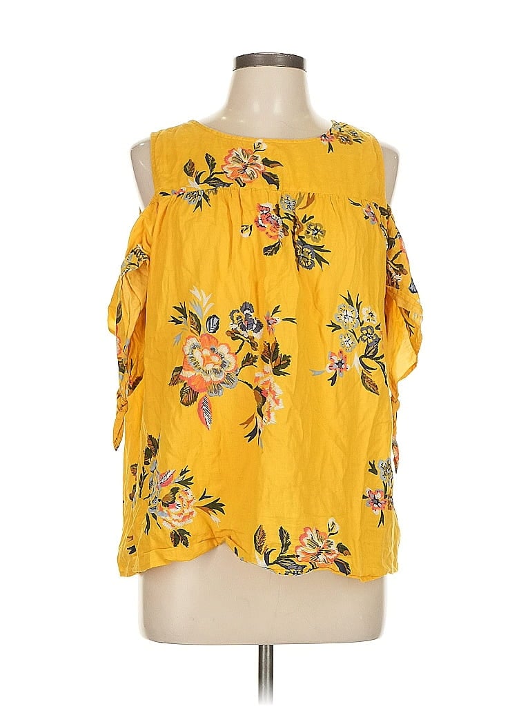 Pre-owned Old Navy Sleeveless Blouse In Yellow
