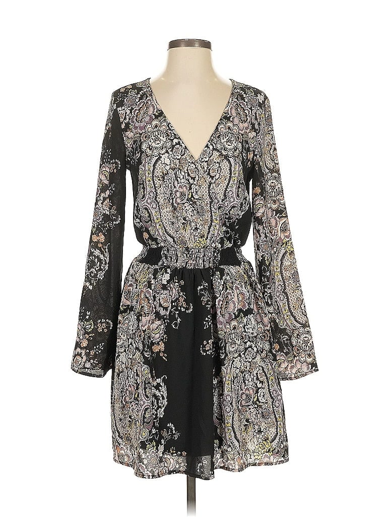 Xhilaration Paisley Black Casual Dress Size S - photo 1