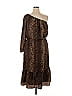 MICHAEL Michael Kors 100% Polyester Animal Print Brown Cocktail Dress Size L - photo 1