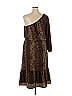 MICHAEL Michael Kors 100% Polyester Animal Print Brown Cocktail Dress Size L - photo 2