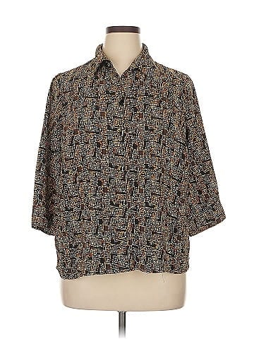 White Stag 3/4 Sleeve Button-Down Shirt (view 1)