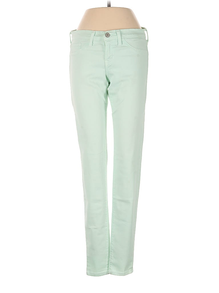 Flying Monkey Color Block Green Teal Jeans Size 27 waist - photo 1