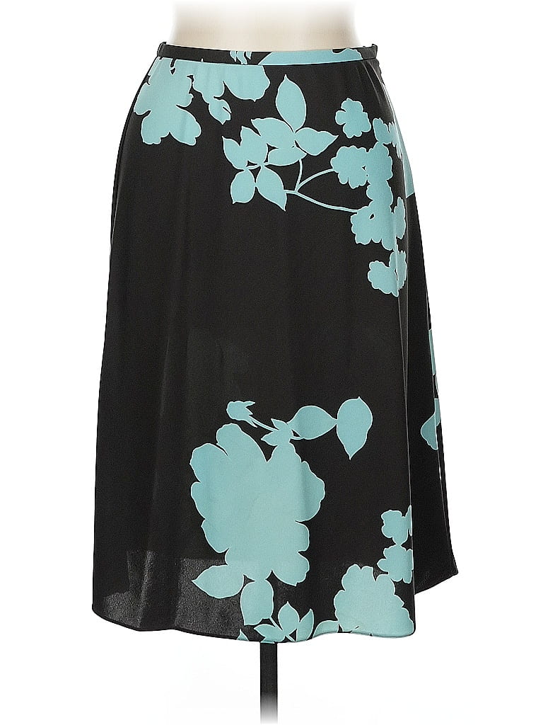 Worth 100% Polyester Print Teal Casual Skirt Size 8 - photo 1