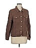 Fresh Produce 100% Linen Brown Long Sleeve Button-Down Shirt Size M - photo 1