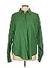 Modern Citizen 100% Cotton Solid Green Long Sleeve Button-Down Shirt Size L - photo 1